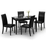 Hudson 4 Seater Black Dining Set