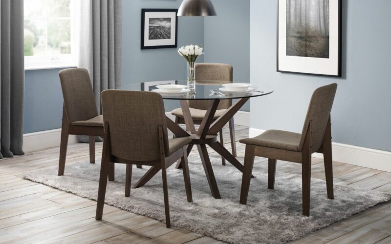 Chelsea & Kensington 4 Seater Glass Dining Set - Image 2