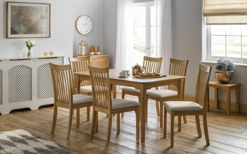 Ibsen 6 Seater Extending Oak Dining Set - Image 5