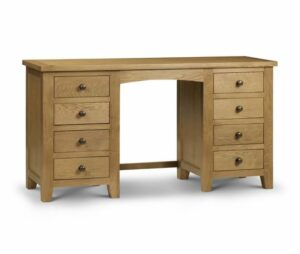 Marlborough Oak Twin Pedestal Dressing Table (JB)