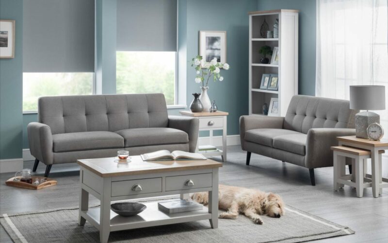 Richmond Coffee Table with 2 Drawers - Elephant Grey (JB) - Image 2