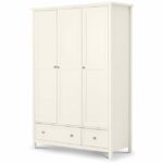 Maine 3 Door Combination Wardrobe - Surf White (JB)