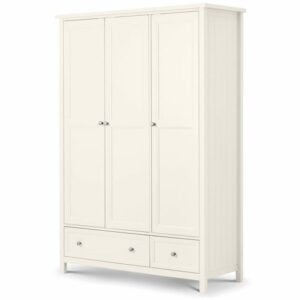 Maine 3 Door Combination Wardrobe - Surf White (JB)