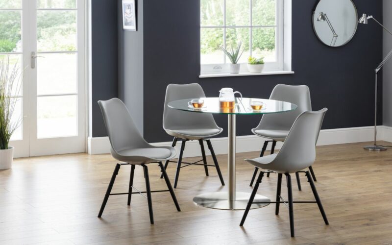 Milan Round Glass Pedestal Table (100cm Diameter) (JB) - Image 2