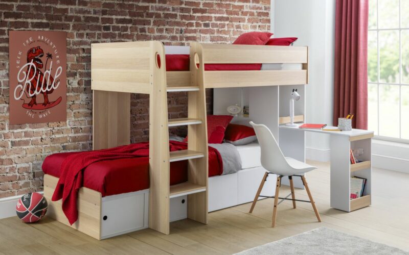 Eclipse Bunkbed - Oak/White - Image 7