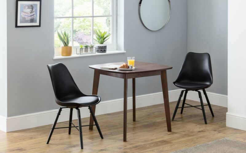 Lennox & Kari Black 2 Seater Dining Set - Image 4
