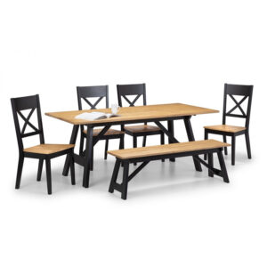 Hockley 6 Seater Dining Set (Bench & 4 Chairs)