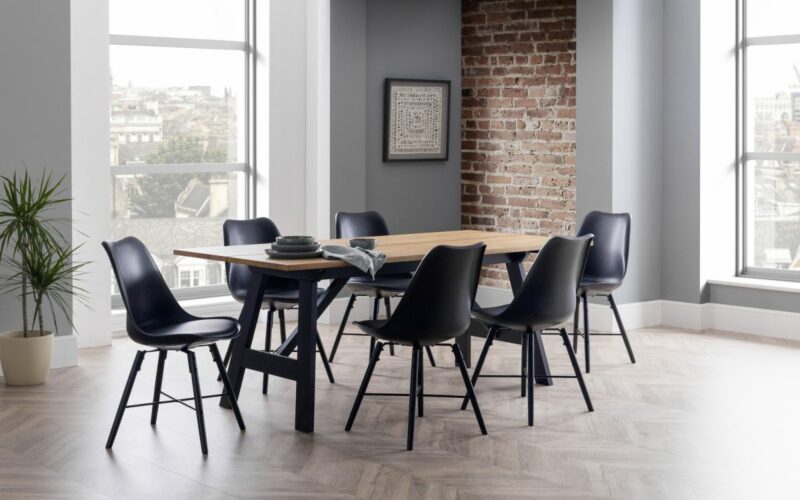 Hockley & Kari Black 6 Seater Dining Set - Image 5