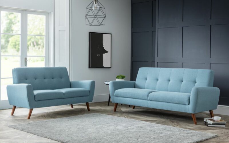 Monza 3 Seater Sofa - Blue - Image 5