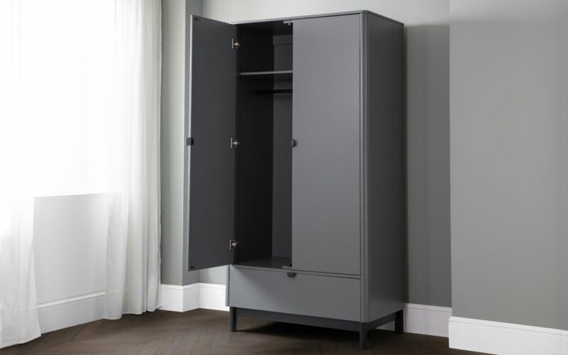 Chloe 2 Door 1 Drawer Wardrobe - Image 9