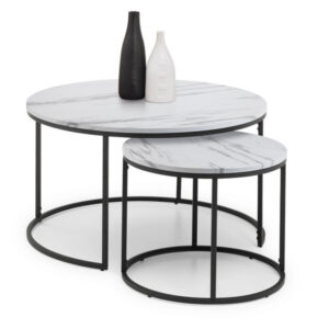 Bellini Nesting Coffee Tables - White Marble