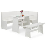 Newport 6 Seater Corner Dining Set - Surf White