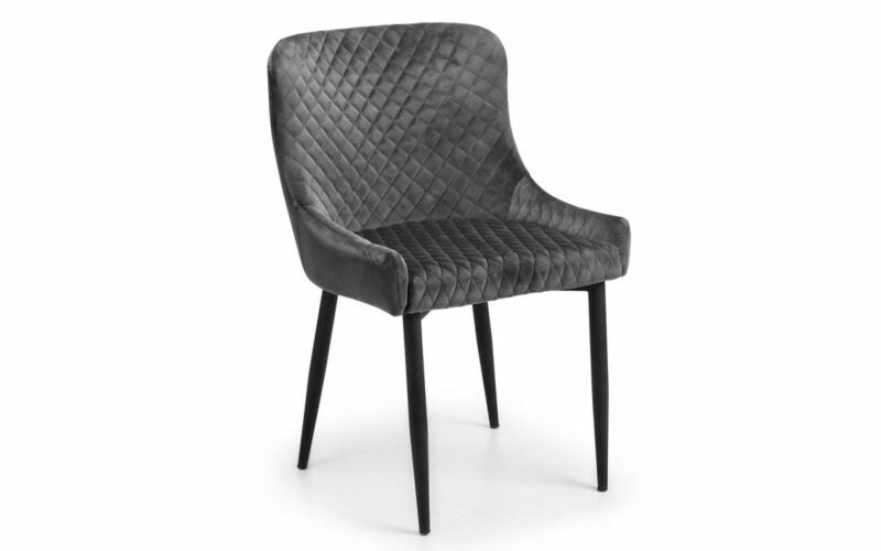 Como & Luxe 4 Seater Grey Dining Set (2 Chairs & Bench) - Image 2