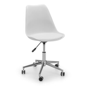 Erika Office Chair - White/Chrome