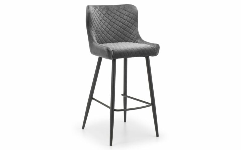 Grafton Bar Table & 2 Luxe Grey Bar Stools - Image 2