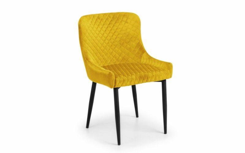 Berwick & Luxe 6 Seater Dining Set (2 Luxe Mustard Chairs & Low Mustard Benches) - Image 5