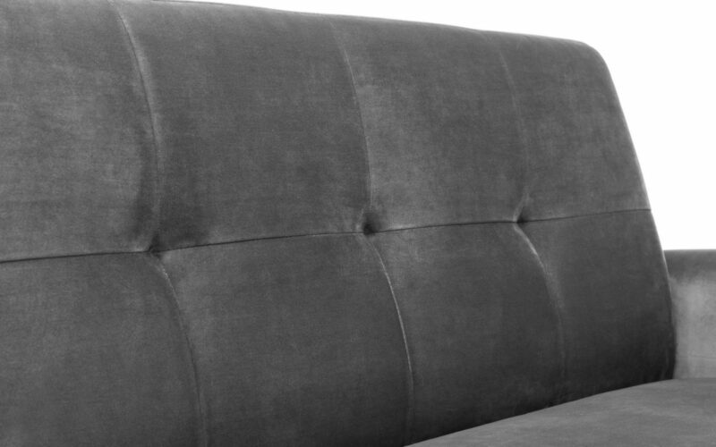 Monza 3 Seater Sofa - Grey Velvet - Image 3