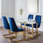 Minori & Vittoria Blue 4 Seater Dining Set