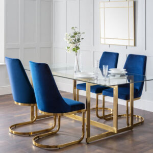 Minori & Vittoria Blue 4 Seater Dining Set