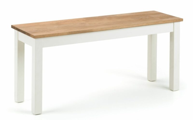 Coxmoor Ivory & Oak 4 Seater Dining Set ( 2 Benches) - Image 4