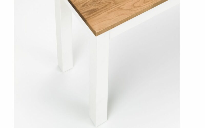 Coxmoor Ivory & Oak 4 Seater Dining Set ( 2 Benches) - Image 3