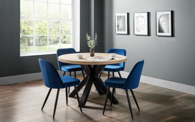 Burgess Dining Chair - Blue - Image 3