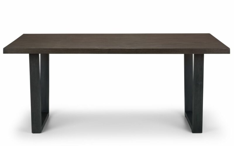 Brooklyn 4 Seater Dark Oak Dining Set (Bench & 2 Charcoal Chairs) - Image 3