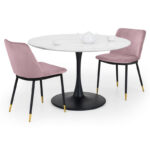 Holland & Delaunay 2 Seater Pink Dining Set