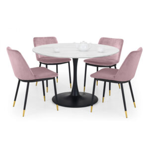 Holland & Delaunay 4 Seater Pink Dining Set