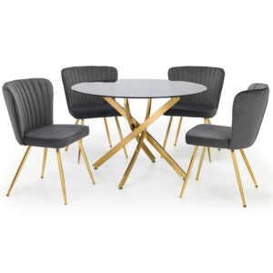 Montero & Cannes 4 Seater Grey Dining Set