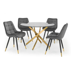 Montero & Hadid 4 Seater Grey Dining Set