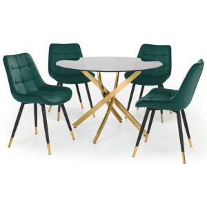 Montero & Hadid 4 Seater Green Dining Set