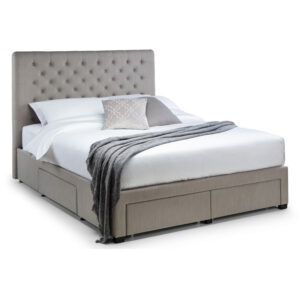 Wilton Deep Buttoned 4 Drawer Bed - Grey