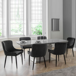 Como & Luxe 6 Seater Grey Dining Set