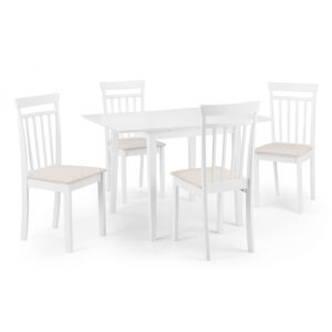 Rufford & Coast 4 Seater White Dining Set