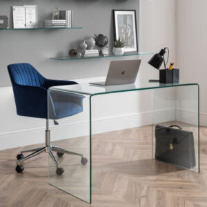 Amalfi Desk & Kahlo Blue Office Chair