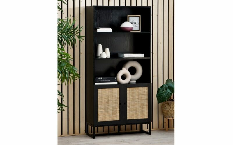Padstow Tall Bookcase - Black - Image 2