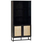 Padstow Tall Bookcase - Black