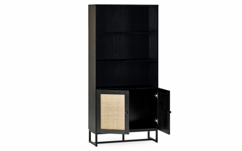 Padstow Tall Bookcase - Black - Image 4