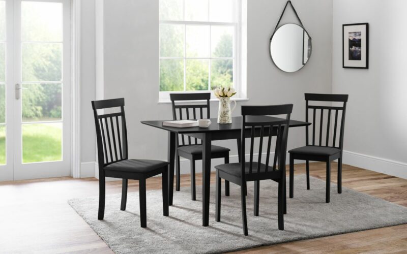 Rufford & Coast 4 Seater Black Dining Set - Image 2