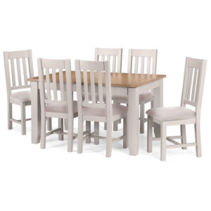 Richmond 6 Seater Dining Set - Elephant Grey