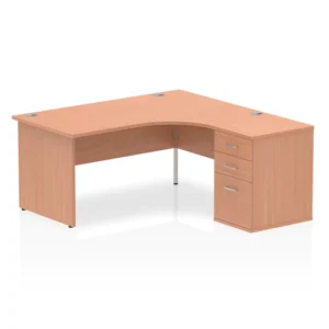 Impulse 1600mm Panel End Crescent Desk Workstation