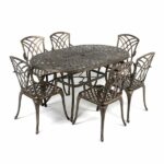 Ellister Regency Cast Aluminium 6 Armchair 152cm Oval Dining Set