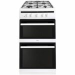 Amica 508TGG2W - 50cm Double Cavity Gas Cooker - White