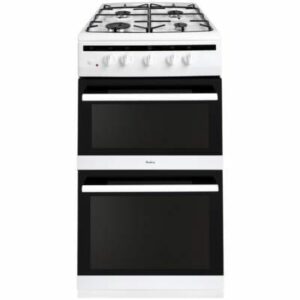 Amica 508TGG2W - 50cm Double Cavity Gas Cooker - White