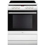 Amica 608CE2TAW - 60cm Single Cavity Ceramic Cooker - White