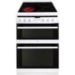 Amica 608DCE2TAW - 60cm Double Cavity Ceramic Cooker - White