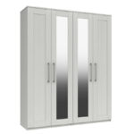 Andante Tall 4 Door Wardrobe with 2 Mirrors