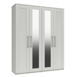 Andante Tall 4 Door Wardrobe with 2 Mirrors
