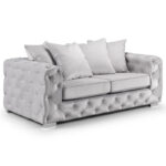 Ankara 3 Seater Sofa Silver